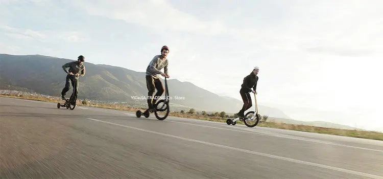 Folding Exercise Stand Up Half Bike Without Seat, Portable 20 Inch Sports Bike Fitness