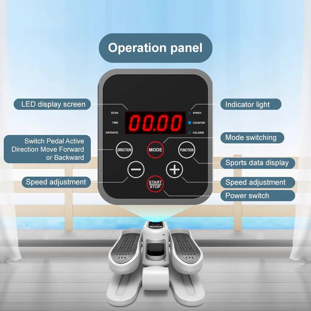 Electric Stepper for Home and Office Rehabilitation Training Senior Fitness Equipment Elliptical Trainer Exercise Machine