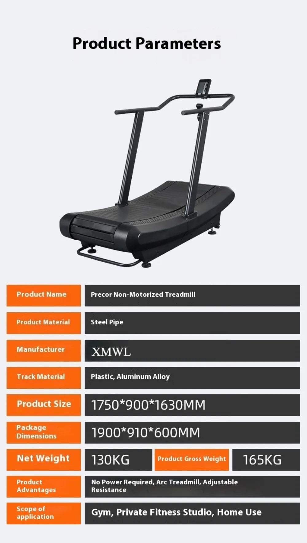 Unpowered Treadmill Gym Adjustable Curved Large Multi-functional Home Fitness Equipment No Power Manual Treadmill Resistance