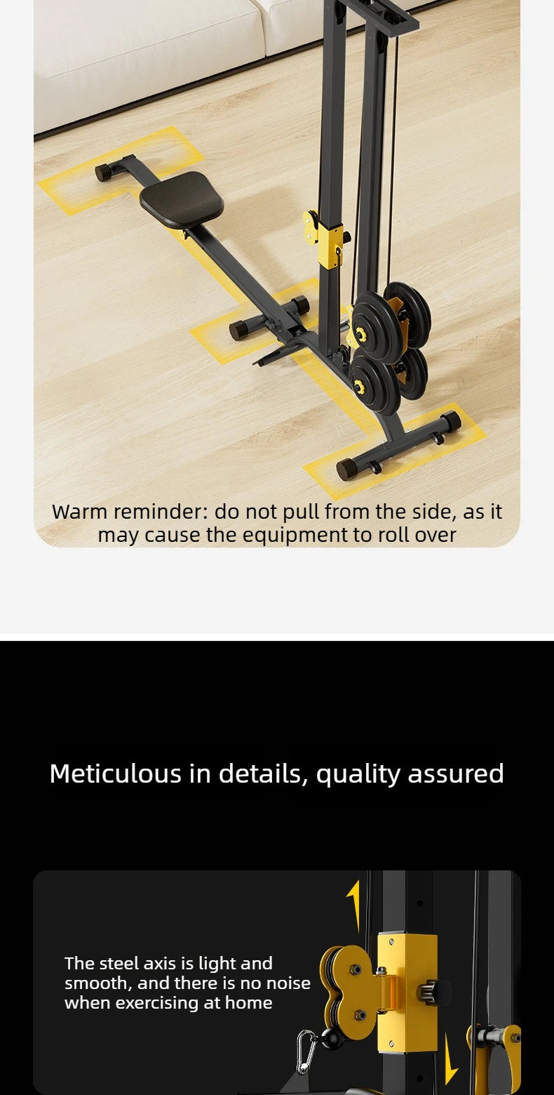 Rowing Machine With Pull-Back Function LAT Pull Down Machine For Fat-Burning Workouts Gym Equipments For Home