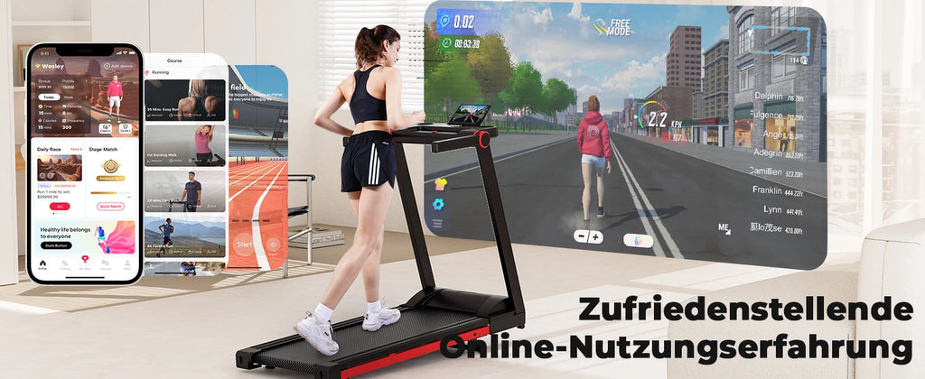 3.5 HP Treadmill for Home with Incline Folding Treadmills Quiet Foldable Running Machine with APP