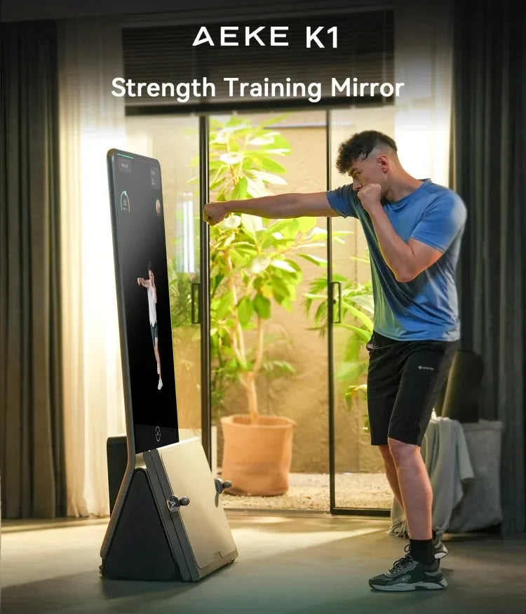 Multifunctional Folding Home Fitness Mirror, AI Real-time Data Monitoring, Precise Correction of Movements, Scientific Exercise