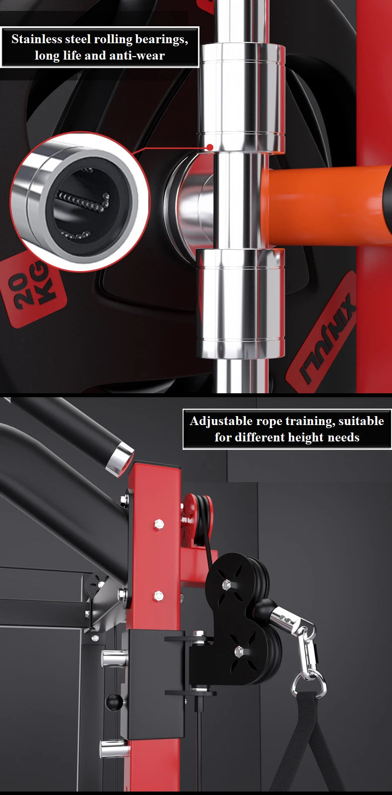 All-in-One Unisex Home Gym Equipment Multi-Function Smith Machine For Squat Rack And Weight Lifting