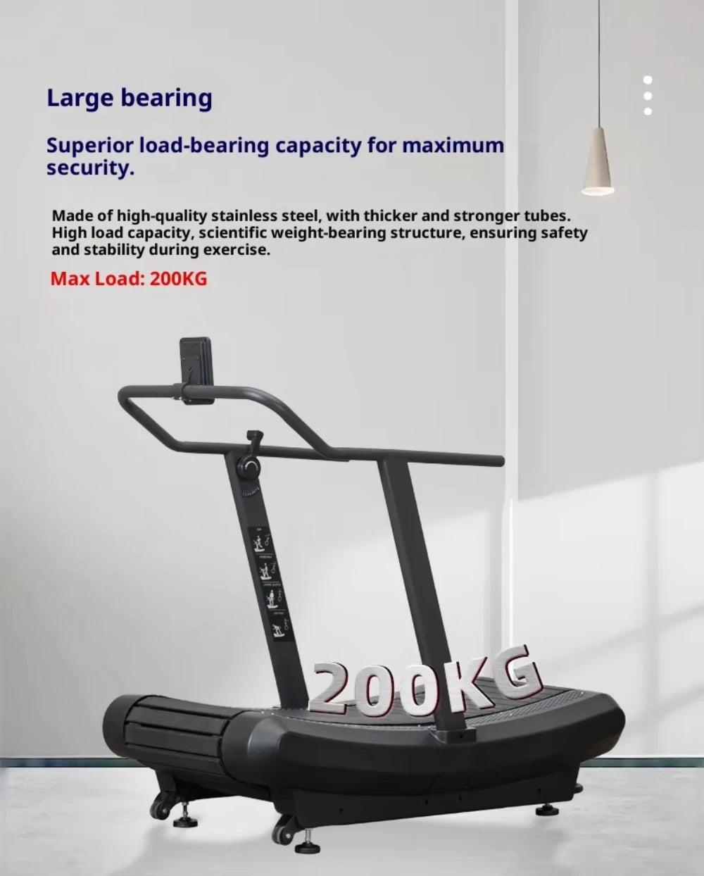 Unpowered Treadmill Gym Adjustable Curved Large Multi-functional Home Fitness Equipment No Power Manual Treadmill Resistance