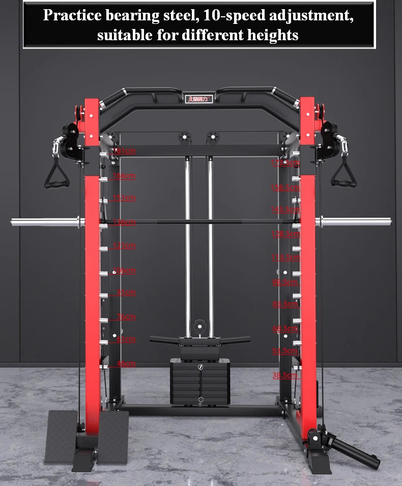 All-in-One Unisex Home Gym Equipment Multi-Function Smith Machine For Squat Rack And Weight Lifting