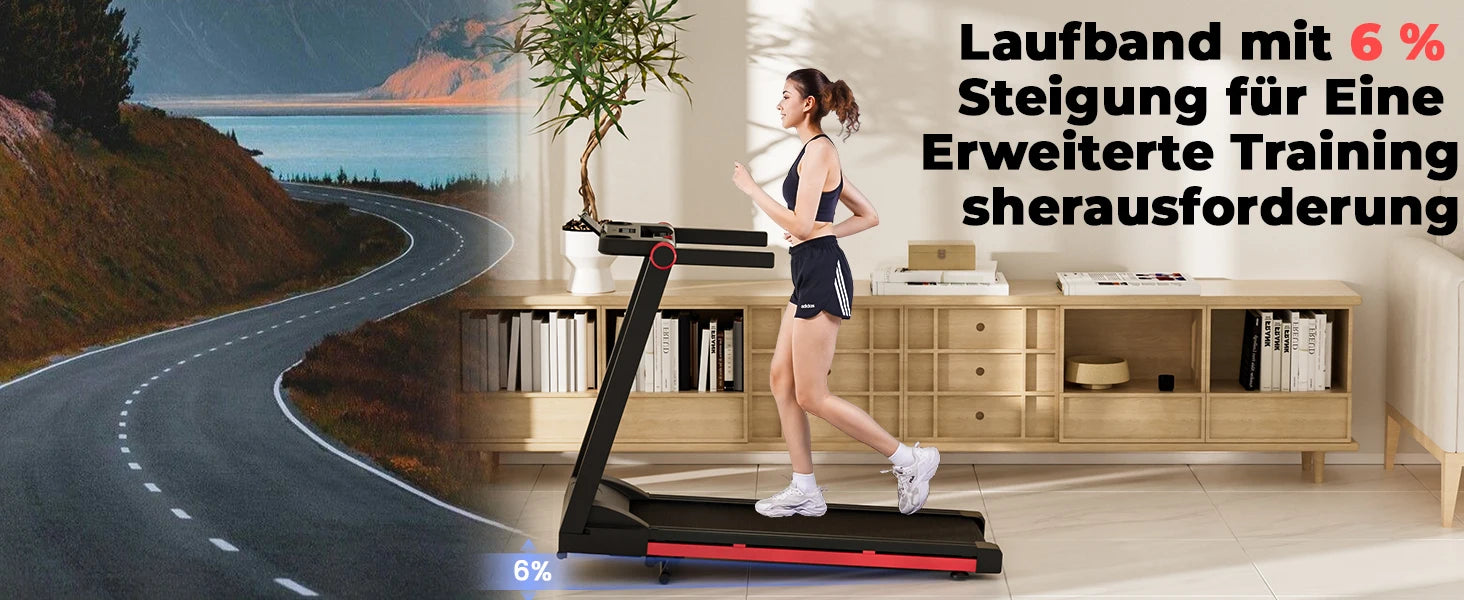 3.5 HP Treadmill for Home with Incline Folding Treadmills Quiet Foldable Running Machine with APP