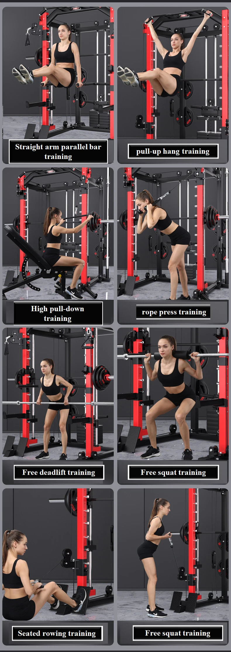 All-in-One Unisex Home Gym Equipment Multi-Function Smith Machine For Squat Rack And Weight Lifting