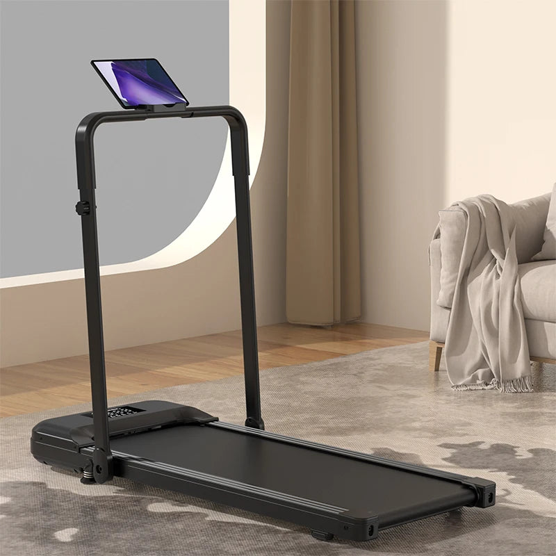 Smart Fitness Exercise Treadmill Running Walking Pad LED Display Under Desk Multi Function Portable Running Machine With Handle