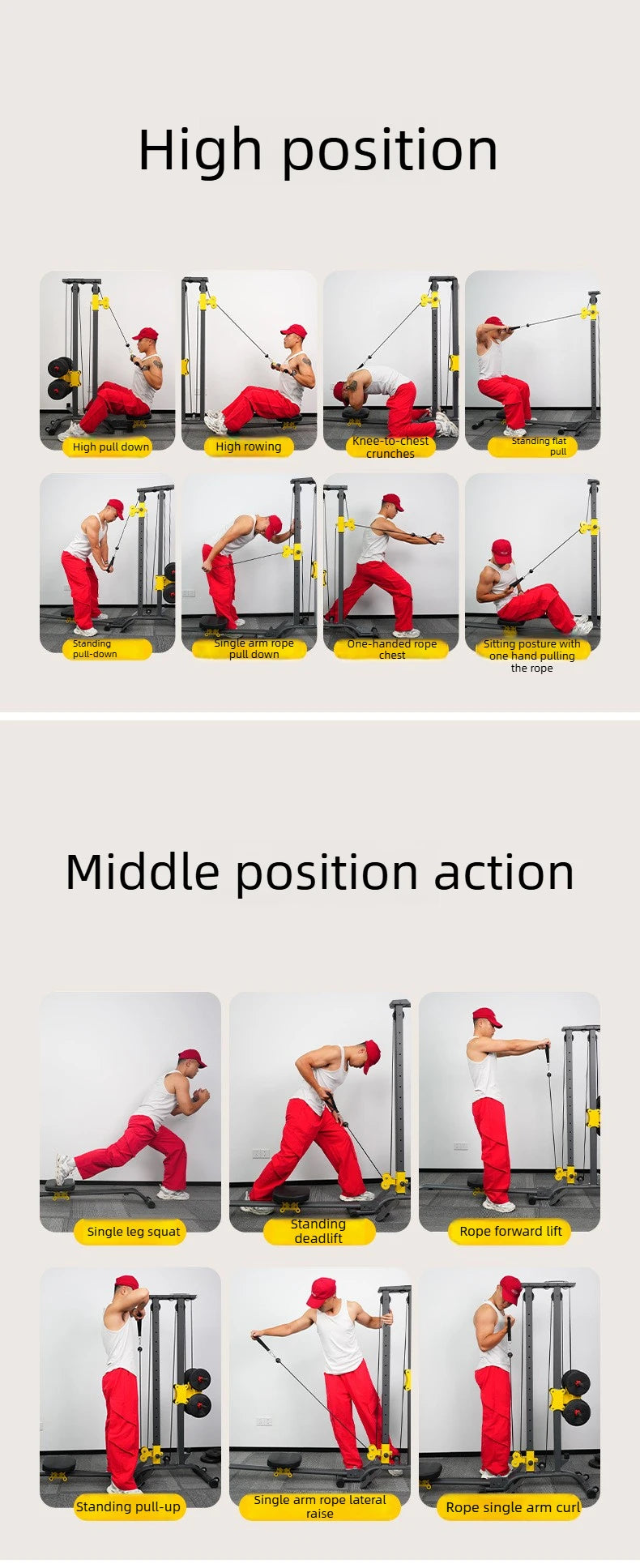 Rowing Machine With Pull-Back Function LAT Pull Down Machine For Fat-Burning Workouts Gym Equipments For Home