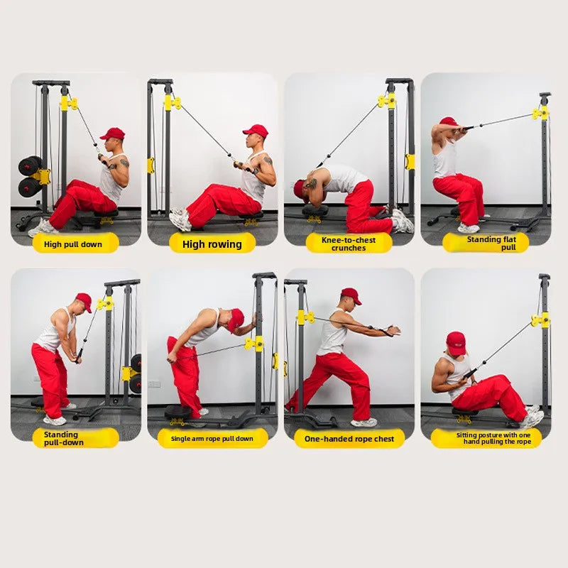 Rowing Machine With Pull-Back Function LAT Pull Down Machine For Fat-Burning Workouts Gym Equipments For Home