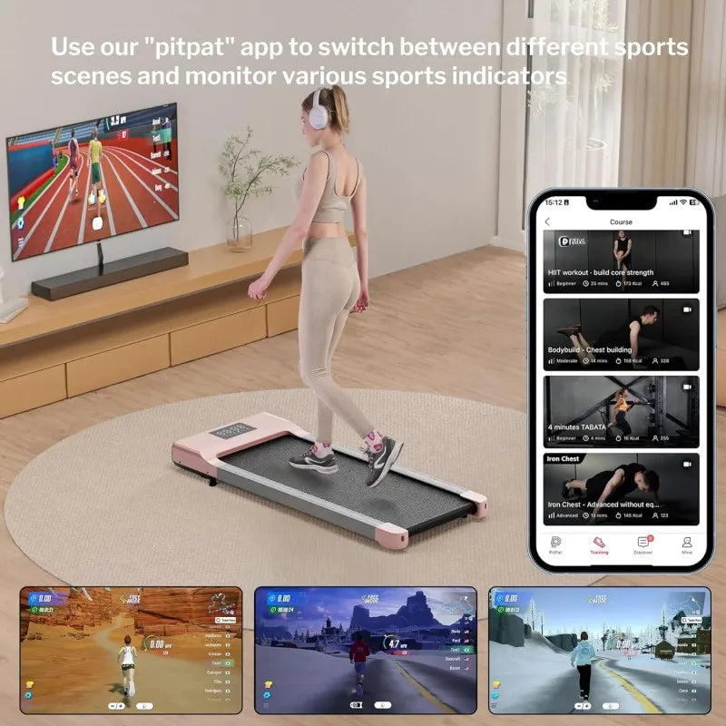 3 In 1 2.5 HP Walking Pad Treadmills 300lb, Under Desk Treadmill Pad for Home/Office/Exercise