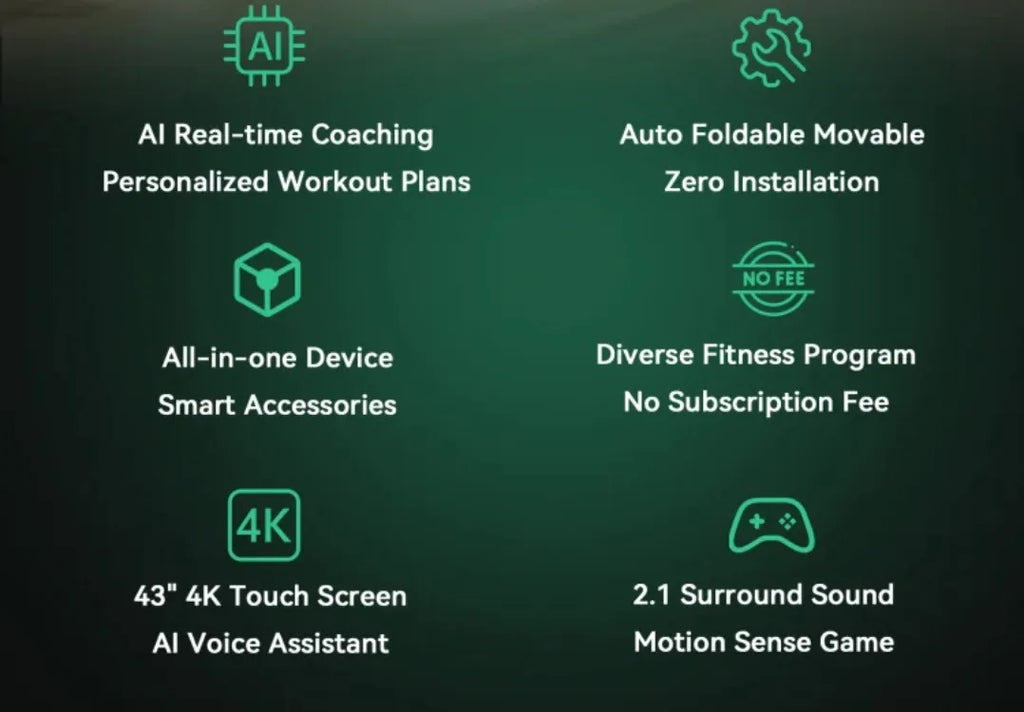 Multifunctional Folding Home Fitness Mirror, AI Real-time Data Monitoring, Precise Correction of Movements, Scientific Exercise