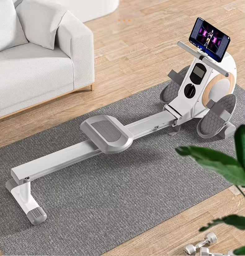 Home Silent Foldable Gym Fitness Cardio Training Equipment Rower Machine Indoor Magnetic Seated Exercise Rowing Machine