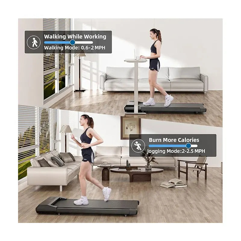 Superun Walking Pad Treadmill, 2.2HP Walking Treadmills for Home, 2 in 1 Portable Under Desk Treadmill
