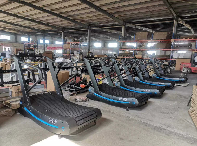 SK Fitness Gym Equipment Unpowered Air Runner Curved Treadmill Machine Unplugged Manual Treadmill For Compact Gym Setup