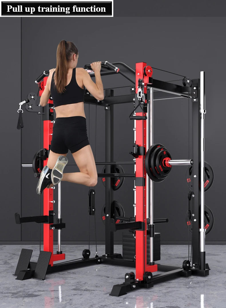 All-in-One Unisex Home Gym Equipment Multi-Function Smith Machine For Squat Rack And Weight Lifting