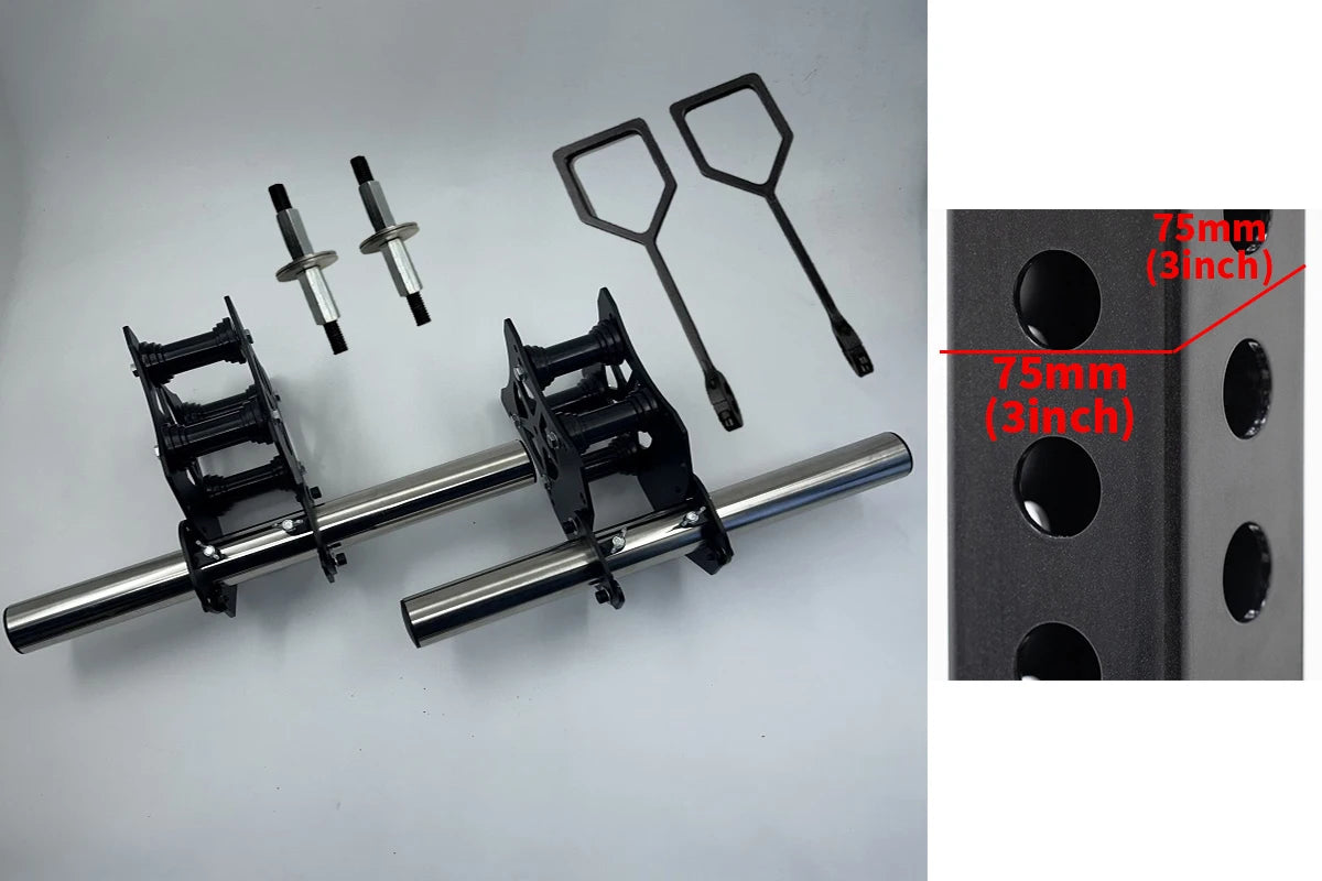 Pulley System Power Rack Attachments Smith Machine for Gym Home Cable Crossover Bench Press Deep Squat for 1"/ 2" Barbell