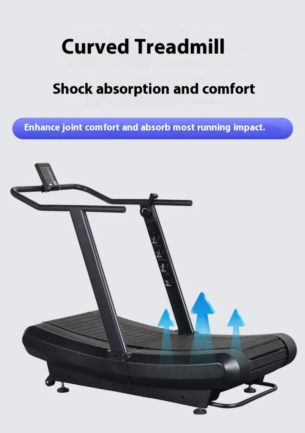 Unpowered Treadmill Gym Adjustable Curved Large Multi-functional Home Fitness Equipment No Power Manual Treadmill Resistance