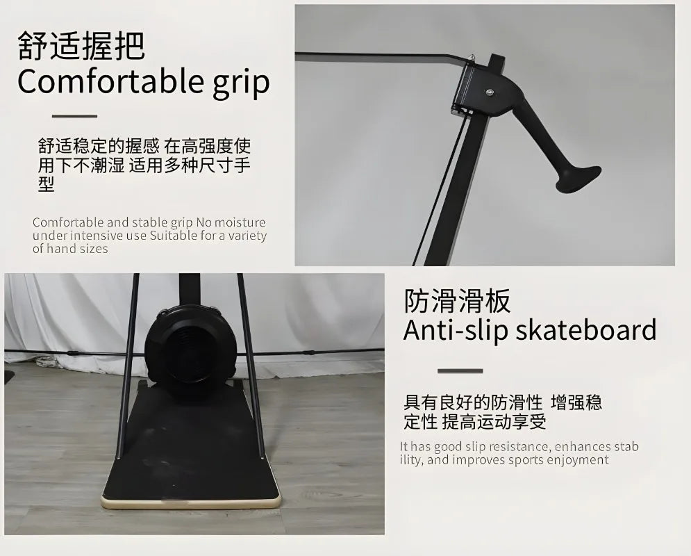 Ski Erg Trainer Mute Ski Machine Cardio Ski Machine Wind Resistance Winter  Exercise Training Machine for Home Indoor Gym Use