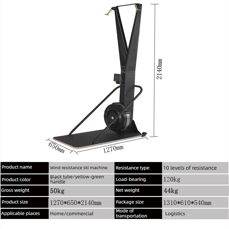 Ski Erg Trainer Mute Ski Machine Cardio Ski Machine Wind Resistance Winter  Exercise Training Machine for Home Indoor Gym Use