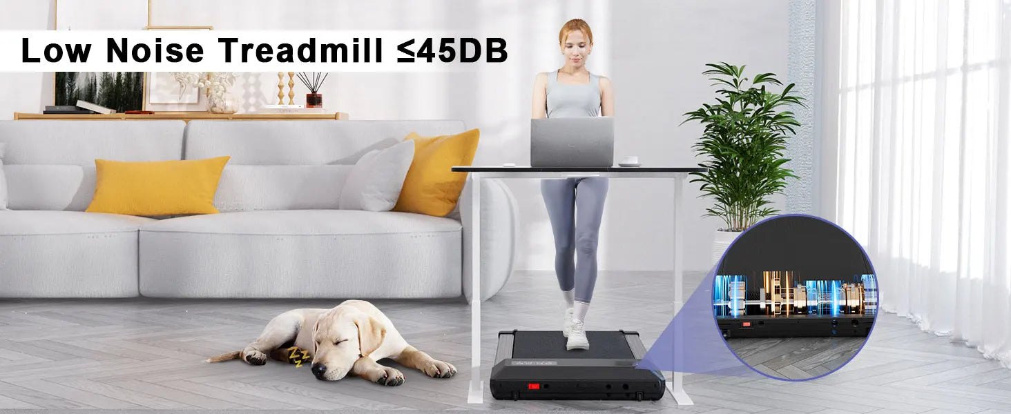 Superun Walking Pad Treadmill, 2.2HP Walking Treadmills for Home, 2 in 1 Portable Under Desk Treadmill