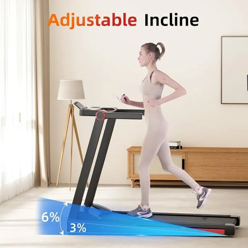 3.5 HP Treadmill for Home with Incline Folding Treadmills Quiet Foldable Running Machine with APP
