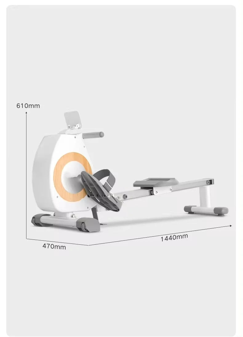 Home Silent Foldable Gym Fitness Cardio Training Equipment Rower Machine Indoor Magnetic Seated Exercise Rowing Machine