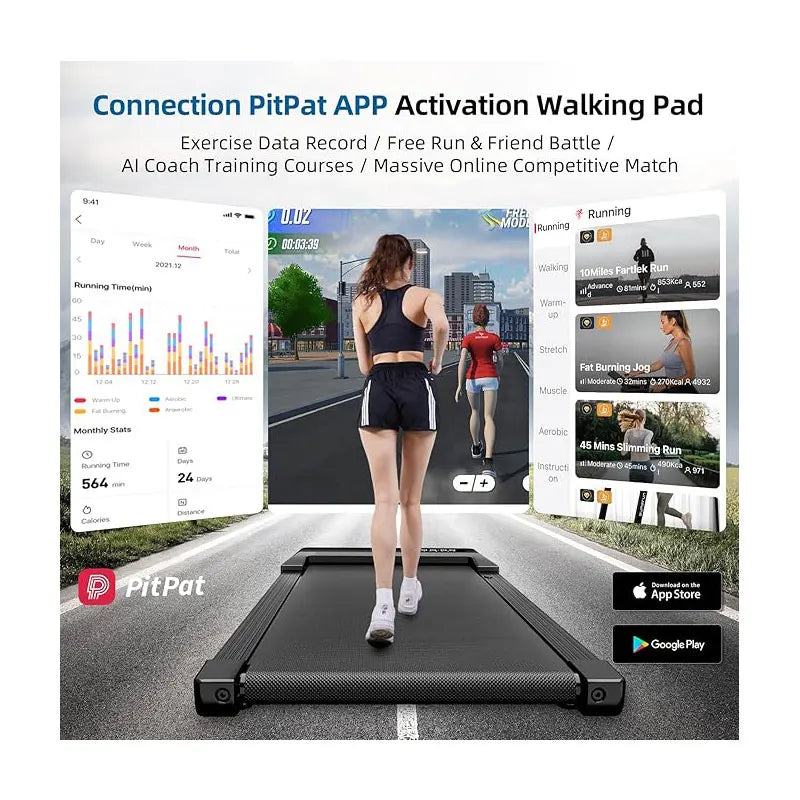 Superun Walking Pad Treadmill, 2.2HP Walking Treadmills for Home, 2 in 1 Portable Under Desk Treadmill