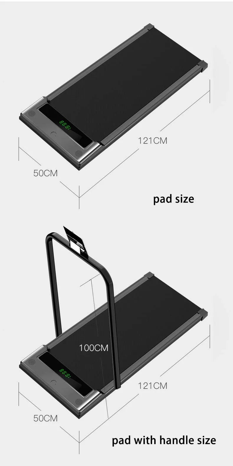Electric Household Non Flat Treadmill Silent Small Smart Mini Under Desk Portable Treadmill Walking Pad Treadmill