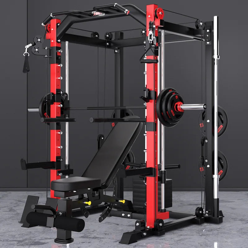 All-in-One Unisex Home Gym Equipment Multi-Function Smith Machine For Squat Rack And Weight Lifting