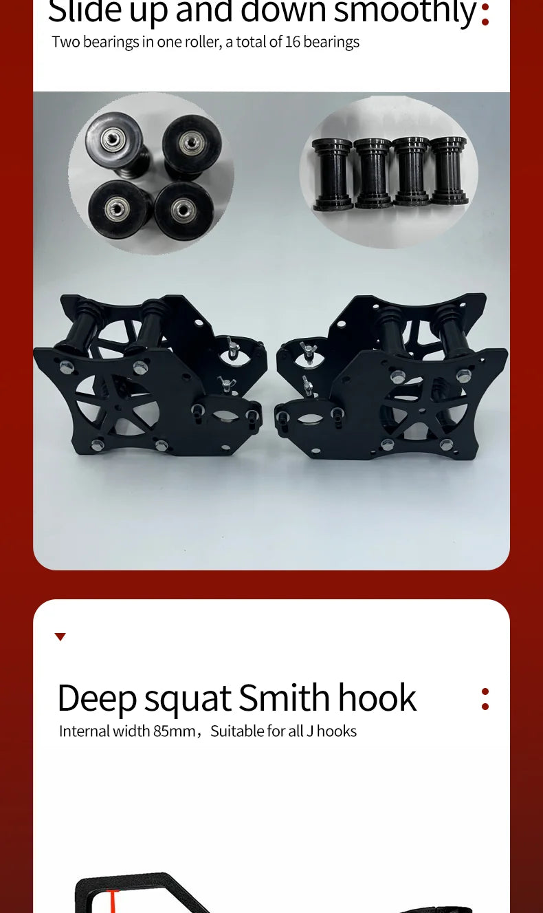 Pulley System Power Rack Attachments Smith Machine for Gym Home Cable Crossover Bench Press Deep Squat for 1"/ 2" Barbell