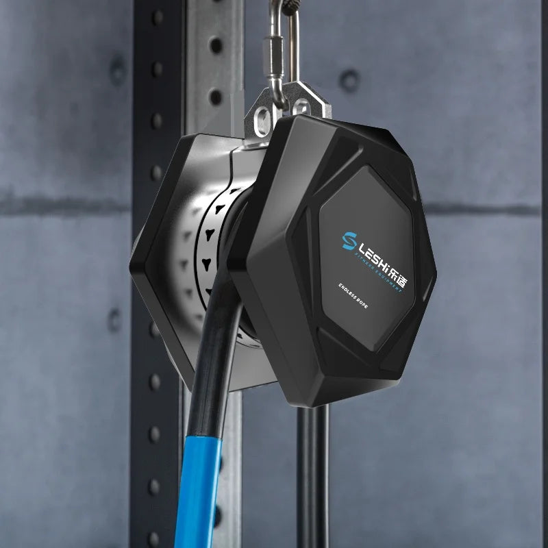 Fitness Wall Pulley Suspension Winch Endless Rope Trainer Indoor Gym Equipment Rope Machine Endless Tricep Wire Rope