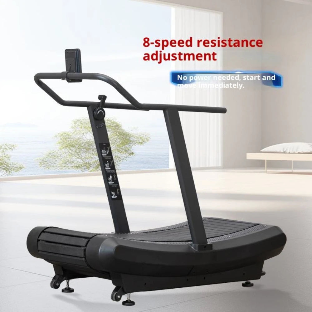 Unpowered Treadmill Gym Adjustable Curved Large Multi-functional Home Fitness Equipment No Power Manual Treadmill Resistance