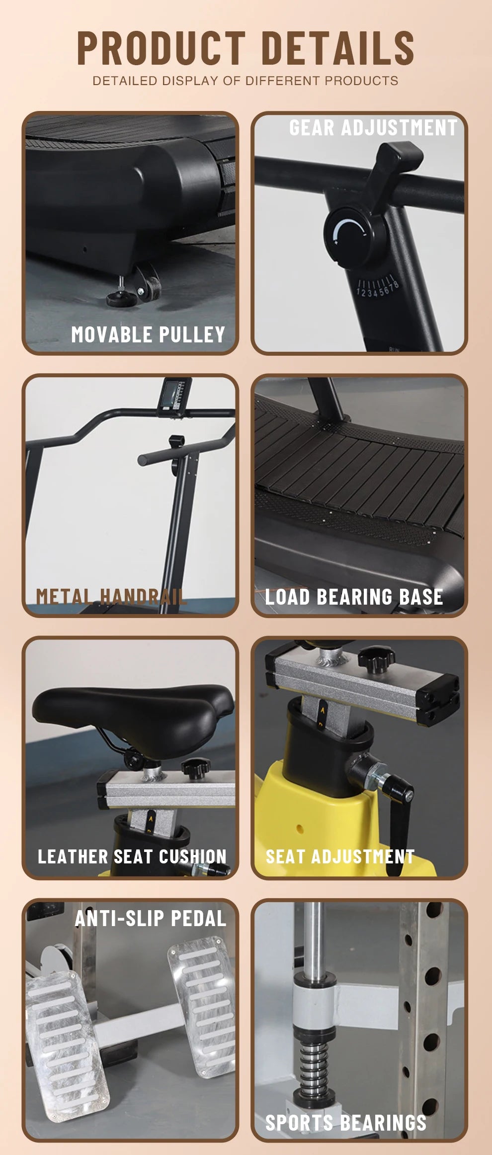 High-quality Personalized Wireless Electric Steel Gym Cardio Training Treadmills And Equipment For Gym Use-Wholesale