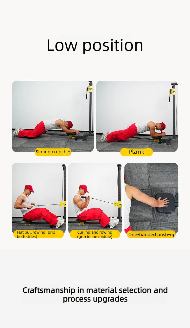 Rowing Machine With Pull-Back Function LAT Pull Down Machine For Fat-Burning Workouts Gym Equipments For Home