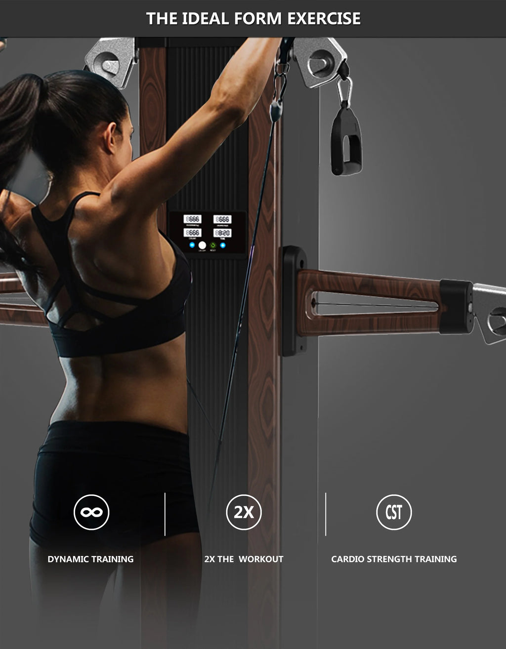 Indoor Gym Equipment Multi-Function Station with Magnetic Resistance Cardio Strength Functional Trainer Multi Rope Trainer