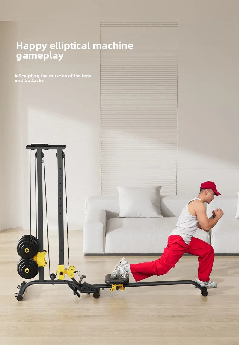 Rowing Machine With Pull-Back Function LAT Pull Down Machine For Fat-Burning Workouts Gym Equipments For Home