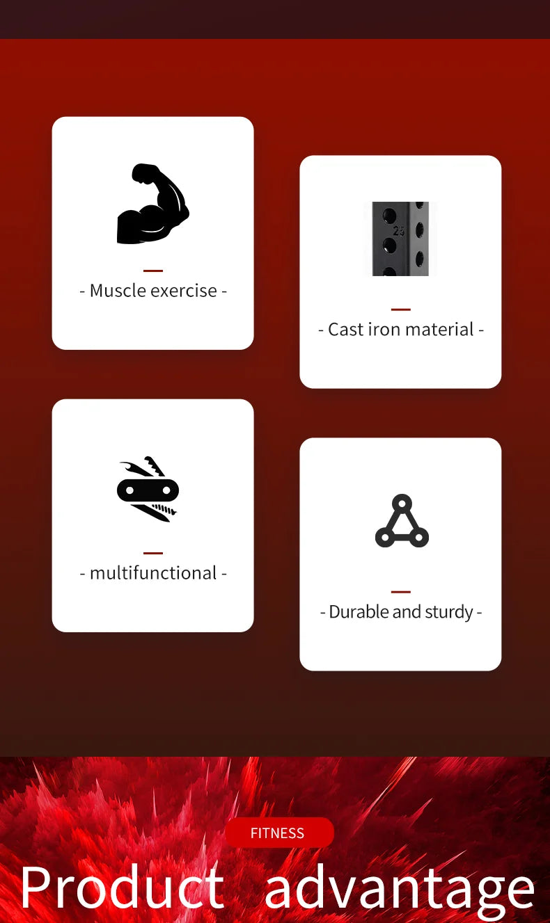 Pulley System Power Rack Attachments Smith Machine for Gym Home Cable Crossover Bench Press Deep Squat for 1"/ 2" Barbell