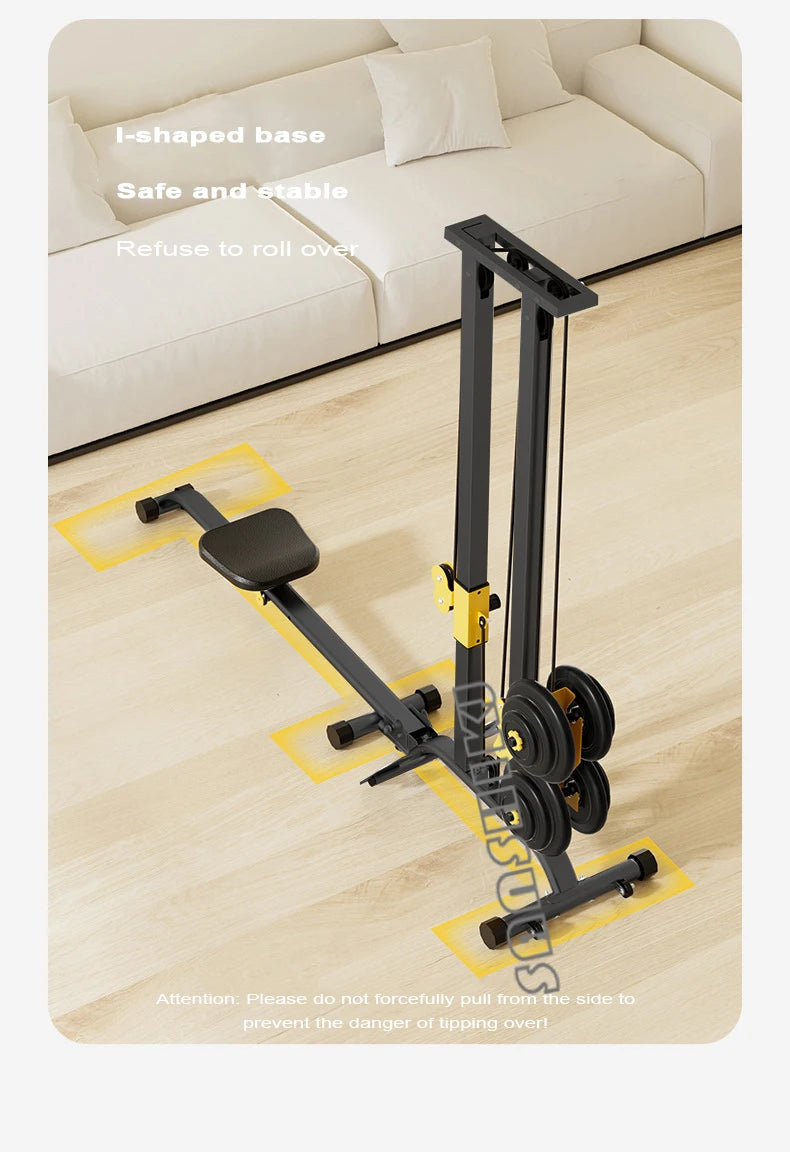 Rowing machine fitness equipment, exercise high pull stand dumbbell multifunctional integrated training device, smith machine