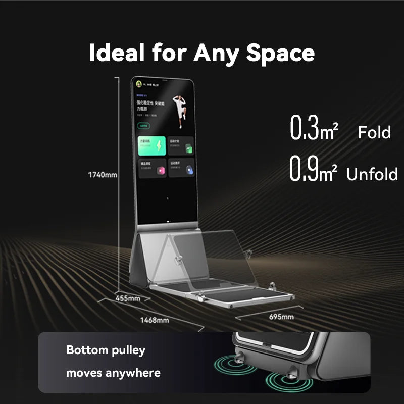 Multifunctional Folding Home Fitness Mirror, AI Real-time Data Monitoring, Precise Correction of Movements, Scientific Exercise