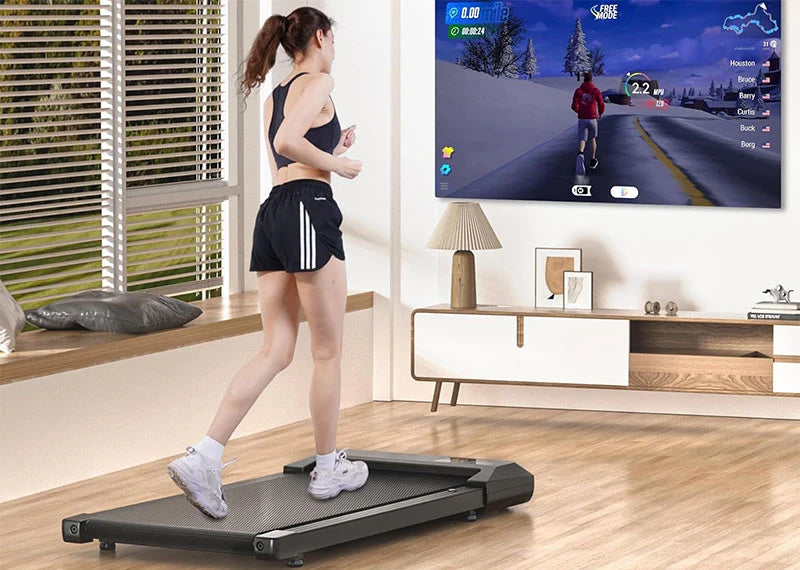 Under Desk Treadmill 39.3inch Walking Pad Treadmill 350lbs Capacity 2.4HP Portable Treadmills for Home Compact Treadmill Mini
