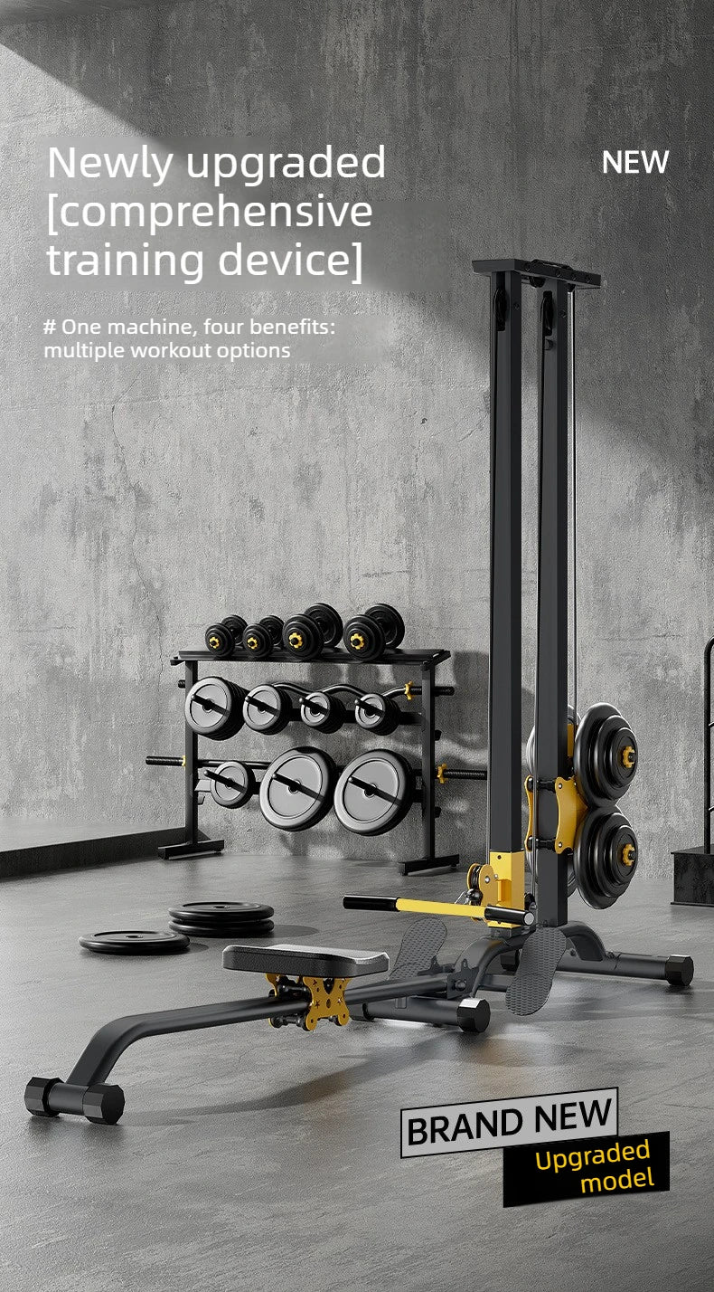 Rowing Machine With Pull-Back Function LAT Pull Down Machine For Fat-Burning Workouts Gym Equipments For Home