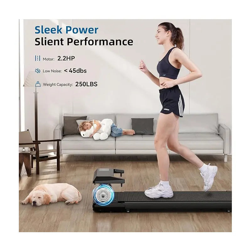 Superun Walking Pad Treadmill, 2.2HP Walking Treadmills for Home, 2 in 1 Portable Under Desk Treadmill